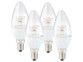 4 ampoules LED ovales 4 W - E14 - Blanc chaud
