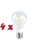 4x ampoule LED E27 type ''filament'', lumière Blanc Neutre