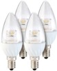 Lot de 4 ampoules LED ovales 4 W - E14 - Blanc