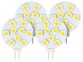 Lot de 4 ampoules LED SMD à culot G4 - Blanc - 1,8 W