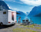 mise en situation sur camping car panneau solaire mobile pliable 100w