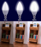 4 ampoules bougie à LED E14 / 5 W / 470 lm à 3 niveaux d'intensité - Blanc Jour