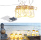 6 bocaux lumineux décoratifs avec guirlande à LED blanc chaud Lunartec