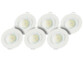 6 ensembles de spots 39 LED SMD GU10  avec supports ronds pivotants blancs