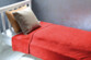 plaid en microfibre rouge pour lit et canapé extra-léger