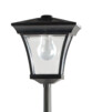 Tête de lampe de jardin style lampadaire de rue avec panneau solaire et 4 LED dans une ampoule