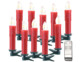 pack de 10 bougies led sans fil avec pince pour sapin de noel couleur rouge avec telecommande