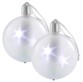 Set de 2 boules de Noël avec LED effet 3D - Blanc