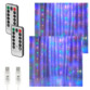 2 rideaux lumineux USB Lunartec à LED RVB avec télécommandes