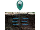 Illustration de la mesure de l'humidité signalée en bleue du capteur planté dans la terre 