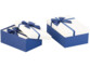 3 paquets-cadeaux avec boucle bleue