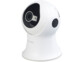 Appareil de vidéosurveillance blanc avec caméra 1920x1080px, orientable horizontalement à 360° et verticalement à 75° 