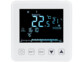 Vue sur l"cran LCD 7.7cm du Vue de coté du thermostat pour plancher chauffant