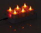 12 bougies plates à LED effet flamme scintillante