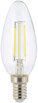 Ampoule LED à filament - culot E14 - forme Bougie - Blanc - x10