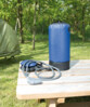 Douche de camping nomade 11 L avec pompe à pied. Génération facile par pompe à pied