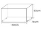 Shéma des dimensions d'une housse pour meuble de jardin