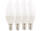 Lot de 4 ampoules bougie LED E14 480 lm 270° A+ - 6 W - blanc chaud