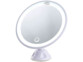 Miroir cosmétique à éclairage LED et grossissement 5x - À ventouse