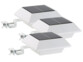3 lampes solaires à LED pour gouttière 160 lm 2 W avec capteur PIR - Blanc