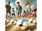 Pack de 8 boules de pétanque avec housse de transport Pearl. Quatre motifs de stries différents