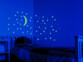 stickers muraux lune étoiles ciel étoilé phosphorescent pour chambre d'enfant