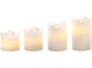 Couronne de l'Avent avec ornements rouges & 4 bougies à LED
