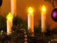 Mise en situation des bougies à LED pour sapin de Noël