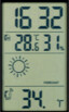 Station météo numérique et reveil FWS-70. Affiche simultanément : températures extérieure et intérieure