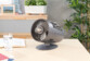 mini ventilateur de table design forme turbine d'avion de chasse avec puissance réglable sichler