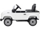 Voiture pour enfant Land Rover blanc vu de profil.