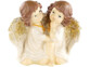 2 duos d'anges de Noël décoratifs - 14 cm