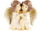 2 duos d'anges de Noël décoratifs - 14 cm
