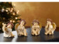 4 anges de Noël décoratifs - 20 cm