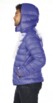 Doudoune ultralégère en duvet avec col montant et capuche - Bleu - Taille S