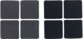 110 patins autocollants pour meubles - Noir