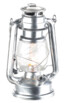 Lampe tempête à LED au design de lampe à huile, imitation flamme - Argent