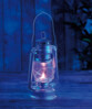 Lampe tempête à LED au design de lampe à huile, imitation flamme - Argent