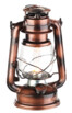 Lampe-tempête à LED effet flamme vacillante - Bronze Lunartec