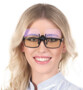 3 clips sur-lunettes anti lumière bleue + UV 400