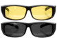 paire de lunettes de conduite avec lunettes de soleil uv380 polarisées et lunettes jaunes pour conduite de nuit