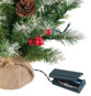 2 sapins de Noël avec guirlande - 30 LED - 60 cm