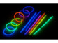 100 tubes lumineux fluorescents 20 cm / 6 coloris avec raccords