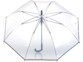 2 parapluies transparents Ø 100 cm avec armature incassable à l'épreuve du vent