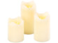 12 bougies télécommandées en cire véritable à luminosité variable / effet flamme