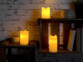 12 bougies télécommandées en cire véritable à luminosité variable / effet flamme