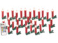 30 guirlande led avec clip formes bougies rouges pour sapin de noel avec télécommande