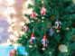 Ensemble de 6 figurines en bois "Casse-Noisette" pour sapin de Noël