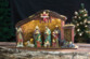 Grande crèche de Noël avec 11 figurines en porcelaine et LED