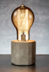 Lampe de table décorative en béton avec Ampoule à filaments E27 40 W 